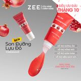  Combo Môi Căng Son dưỡng hồng môi Lựu Đỏ + Bưởi Hồng ZEE ZEE dạng tuýp 6g x 2  Skincare cho Nữ 