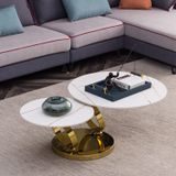 Bàn trà tròn 2 mặt xoay DPBT02