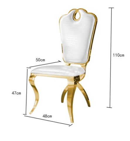 Ghế ăn inox mạ vàng Victoria