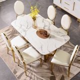 Ghế ăn inox mạ vàng Luxury