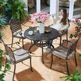 Bộ bàn ghế sân vườn LU6077 + Ghế LU6051C