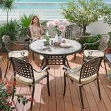 Bộ bàn ghế nhôm ngoài trời BN04TM + Ghế DPAV4