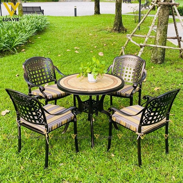 Bàn sân vườn mặt đá DPBV16 (không gồm ghế)