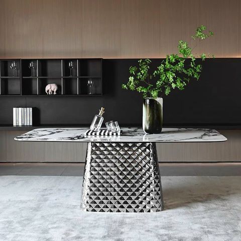 Bàn ăn mặt đá Diamond (không gồm ghế)