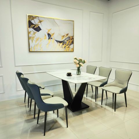 Bàn ăn mặt đá cao cấp Donna (không gồm ghế)