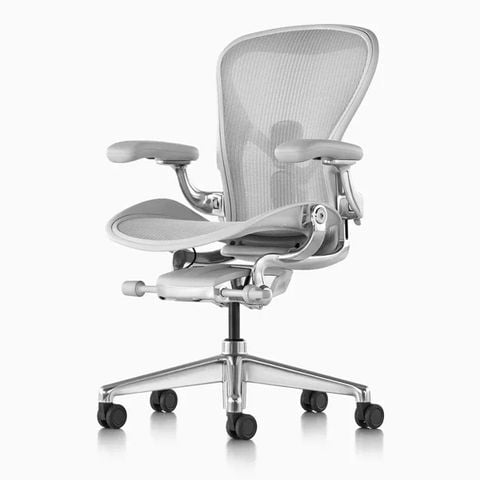 Ghế công thái học Herman Miller Aeron khung nhôm chân nhôm