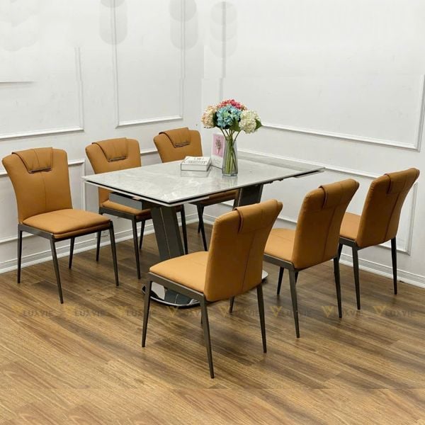 Bộ bàn ăn mặt đá Axe + ghế Maris