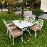 Bộ bàn ghế nhôm ngoài trời DPBV08 + Ghế DPAV4A