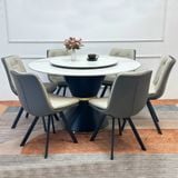 Bàn ăn tròn xoay 2 mặt đá Keisha (không gồm ghế)