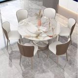 Bàn ăn tròn xoay 2 mặt đá Pandora (không gồm ghế)