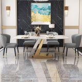 Bàn ăn mặt đá cao cấp Zigzac (không gồm ghế)