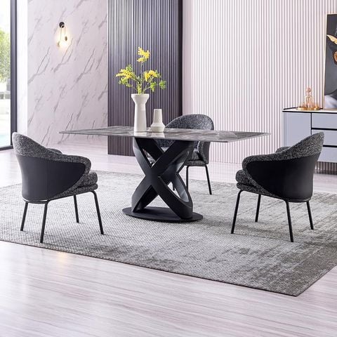 Bàn ăn mặt đá cao cấp Recca (không gồm ghế)