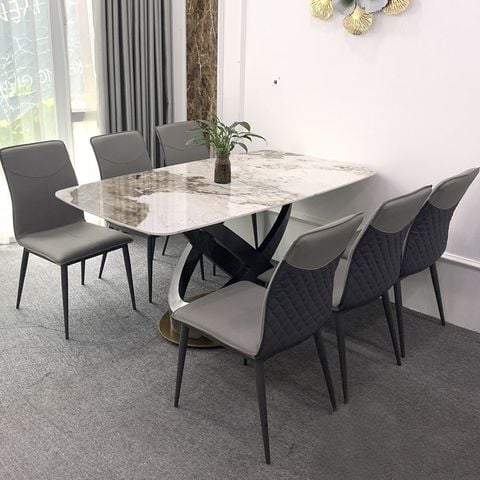 Bàn ăn mặt đá cao cấp Recca (không gồm ghế)