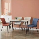Bộ bàn ăn mặt đá Cosima + ghế Rosa