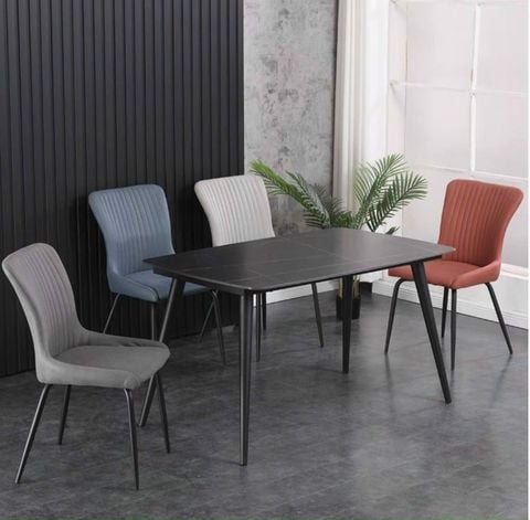 Bộ bàn ăn mặt đá Cosima + ghế Rosa