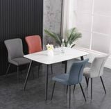 Bộ bàn ăn mặt đá Cosima + ghế Rosa