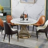 Bàn tròn xoay 2 mặt đá Medusa (không gồm ghế)