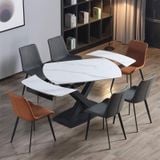 Bộ bàn ăn mặt đá Apolo + ghế Stella