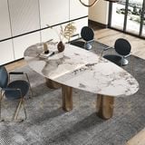 Bàn ăn mặt đá cao cấp Oval (không gồm ghế)