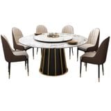 Bàn ăn tròn 2 mặt đá xoay Penta (không gồm ghế)