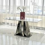 Bàn ăn inox tráng gương mặt đá Twin (không gồm ghế)