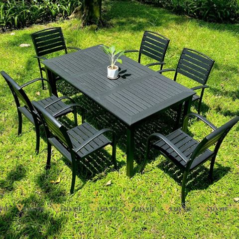bàn ghế ngoài trời sân vườn polywood luxvie