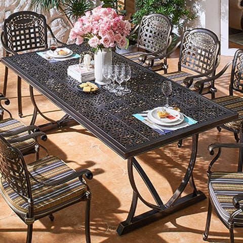 Bàn sân vườn chữ nhật BN20M (không gồm ghế)