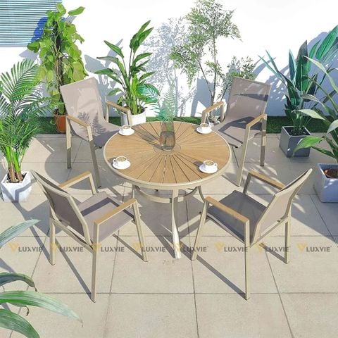 Bộ bàn ghế polywood ngoài trời
