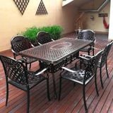 Bộ bàn ghế nhôm ngoài trời DPBV08A + Ghế DPAV4B