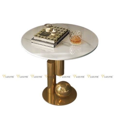 Bàn trà oval mặt đá C-O