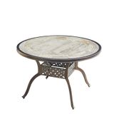 Bàn nhôm đúc ngoài trời mặt đá BN04TM (không gồm ghế)