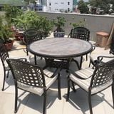 Bàn nhôm đúc ngoài trời mặt đá BN04TM (không gồm ghế)