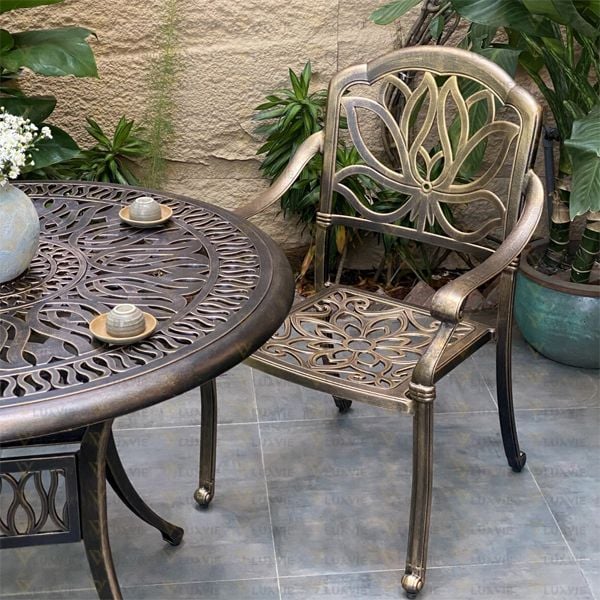 Ghế Ngoài Trời Nhôm Đúc GN03N1