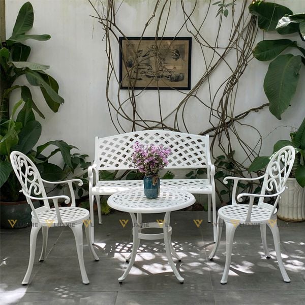 Bộ bàn ghế sân vườn ANGCV09 + BCVD60 + GN17