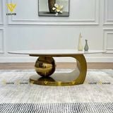 Bàn trà oval mặt đá C-O