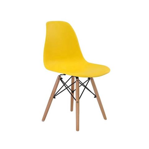Ghế nhựa PP chân gỗ giằng sắt DPA09