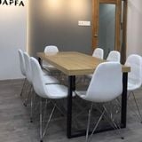 Ghế da cúc chân sắt mạ DPA11A