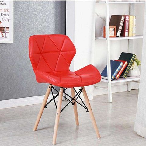 Ghế da tam giác chân gỗ DPA12