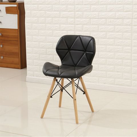 Ghế da tam giác chân gỗ DPA12