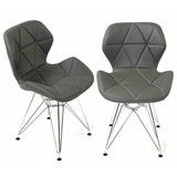 Ghế da tam giác chân sắt mạ DPA12A