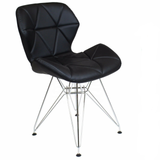 Ghế da tam giác chân sắt mạ DPA12A