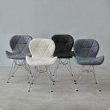 Ghế da tam giác chân sắt mạ DPA12A