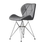 Ghế da tam giác chân sắt mạ DPA12A