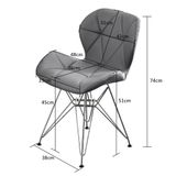 Ghế da tam giác chân sắt mạ DPA12A