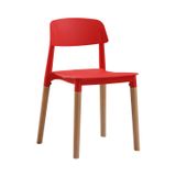 Ghế nhựa đúc chân gỗ S3022