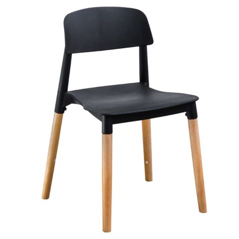Ghế nhựa đúc chân gỗ S3022