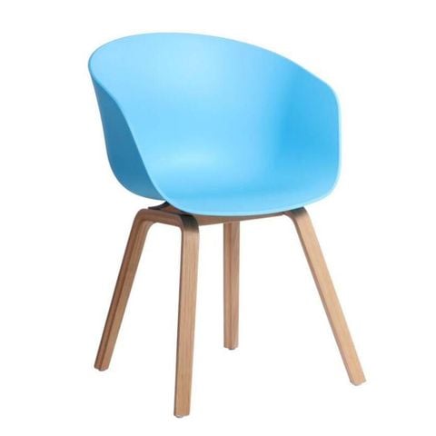 Ghế nhựa chân sắt giả gỗ DPA23