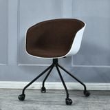 Ghế nhựa bọc vải chân sắt di động DPA24A