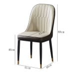 Ghế ăn bọc da cao cấp Kiera không tay
