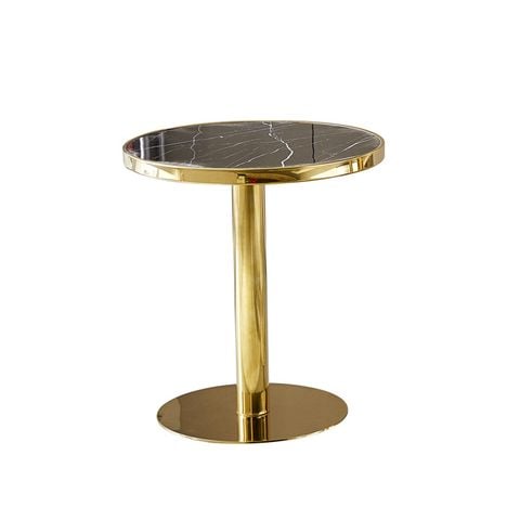 Bàn tròn chân inox mạ vàng DPB28 (không gồm ghế)